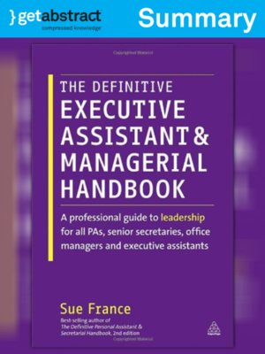 cover image of The Definitive Executive Assistant and Managerial Handbook (Summary)